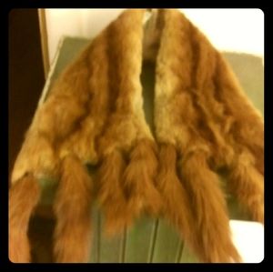Vintage Real Red Fox Fur Stole